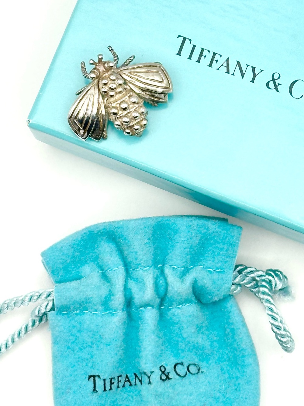 Tiffany & Co VINTAGE Sterling Silver Bumblebee Bee Brooch Pin